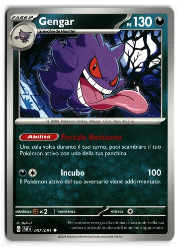 Pokémon gengar 057 - gengar, 057/091