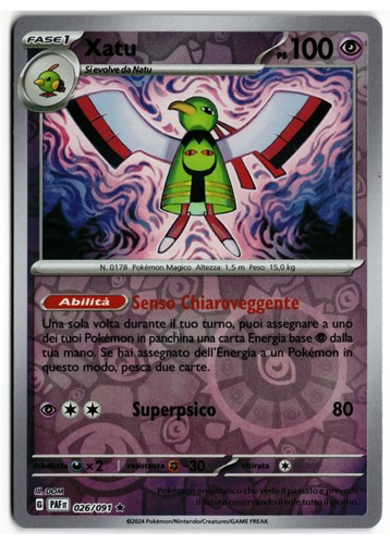 Pokémon xatu 026 091 reverse - xatu,
