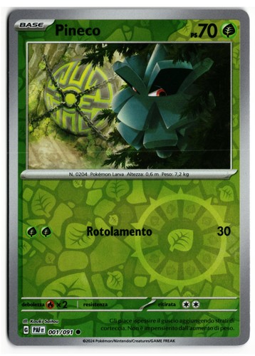 Pokémon pineco 001 091 - pokémon,