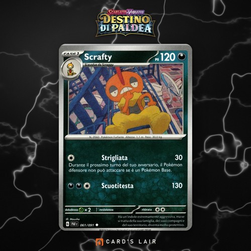 Pokémon scrafty 061 091 - pokémon,