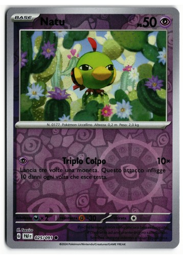Pokémon natu 025 091 reverse - pokémon,