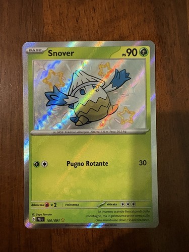 Carta pokémon snover - snover, 100/091