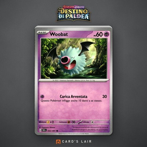 Pokémon woobat 032 091 - pokémon, 032/091