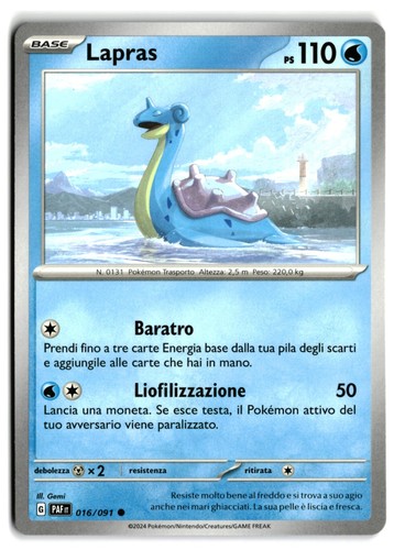 Pokémon lapras 016 - pokémon, 016/091