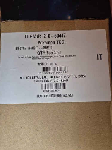 Pokemon case sealed tin - 6x,